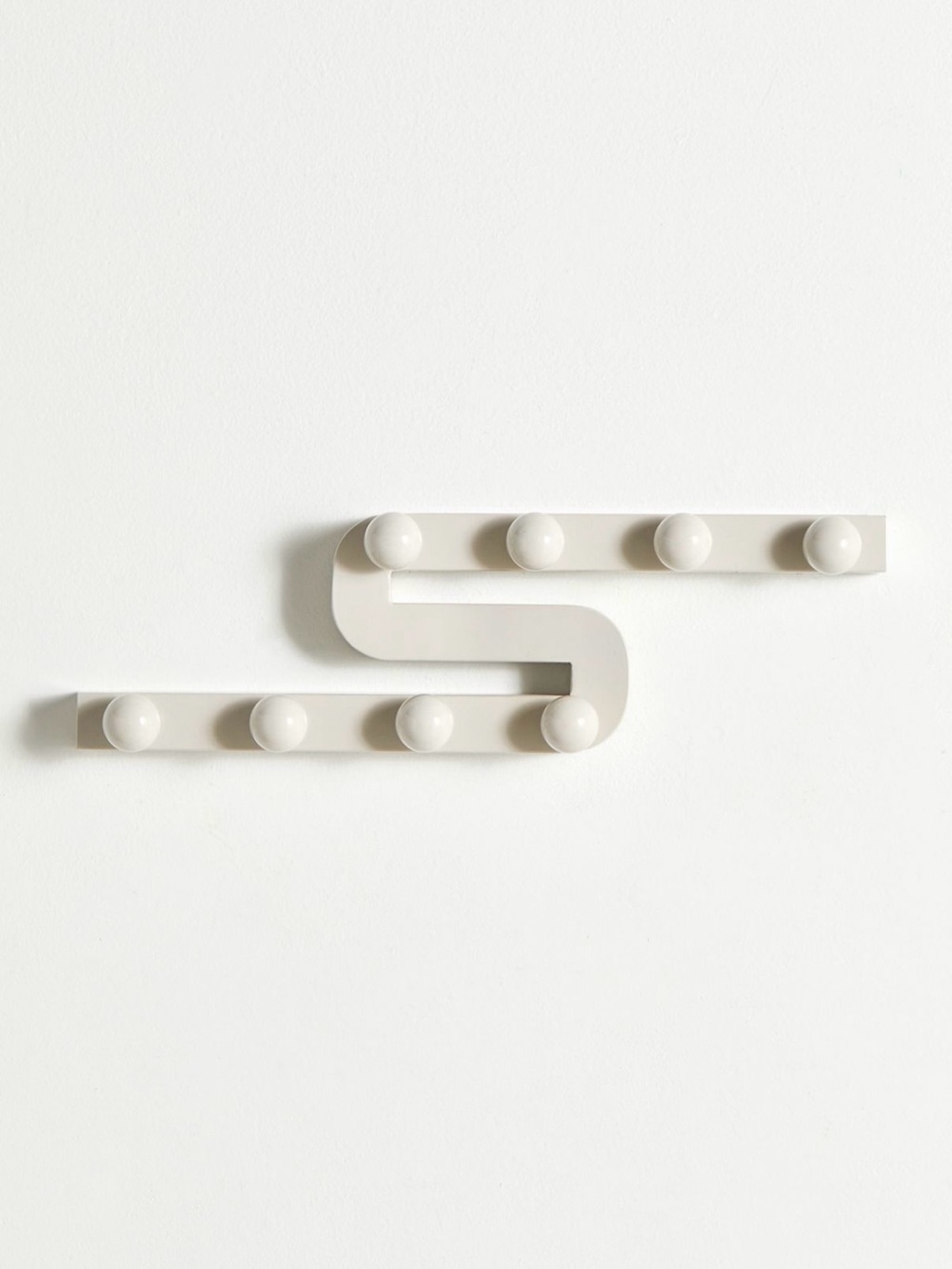 Urban Outfitters Cream S-Shape Wall Hook Rack